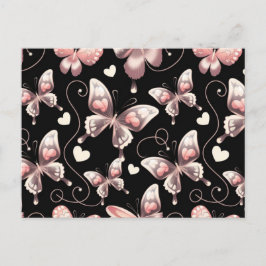 Butterfly Hearts Design Briefkaart