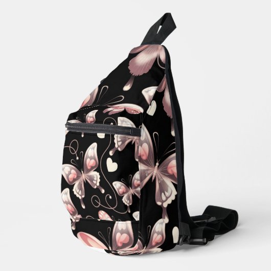 Butterfly Hearts Design Sling Bag (Rechterhoek)