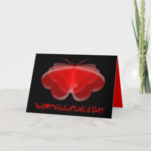 Butterfly Hearts Happy Valentine's Day Kaart