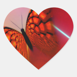 Butterfly & Hearts Hart Sticker