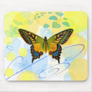 Butterfly Hearts Mousepad Muismat