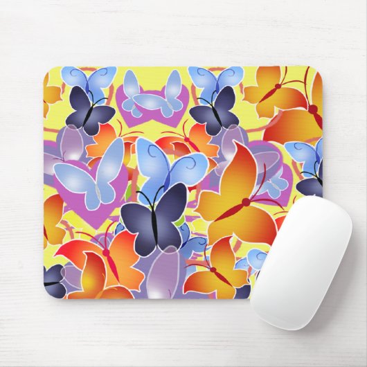 Butterfly Hearts Muismat (Met muis)