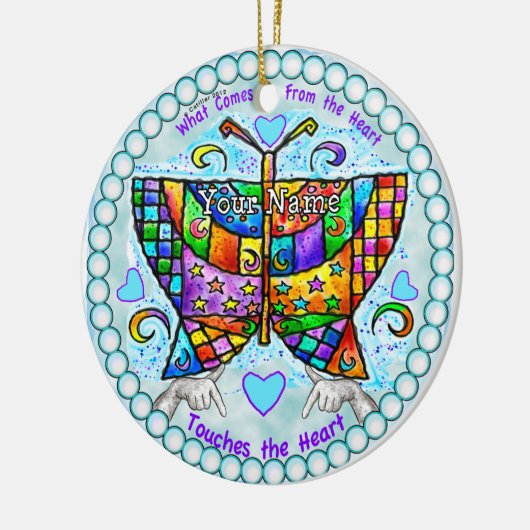 Butterfly Hearts Ornament (Links)