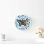 Butterfly Hearts Ronde Klok (Huis)