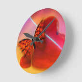 Butterfly & Hearts Ronde Klok (Hoek)