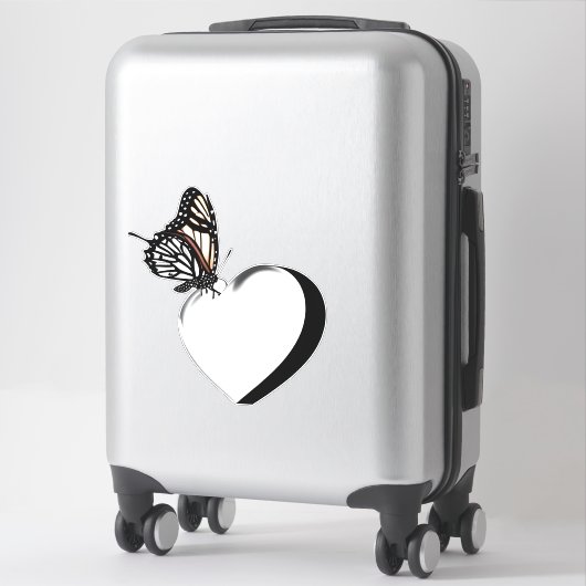Butterfly Hearts Sticker (Koffer)