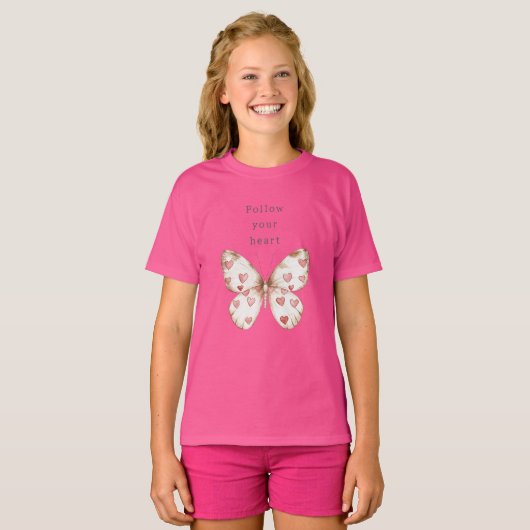 Butterfly Hearts T-shirt (Voorkant volledig)