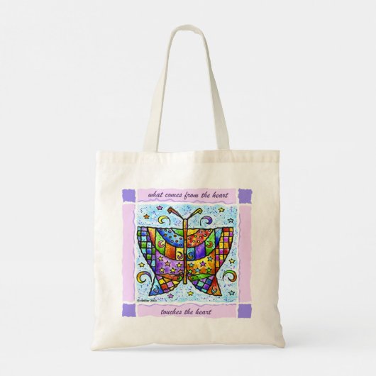 Butterfly Hearts Tote Bag (Achterkant)