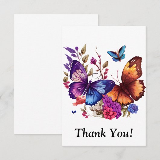 Butterfly Heaven Bedankkaart (Voorkant / Achterkant)