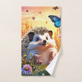 Butterfly Hedgehog Art Bad Handdoek (Handdoek)