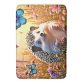 Butterfly Hedgehog Art Badmat (Voorkant Verticaal)