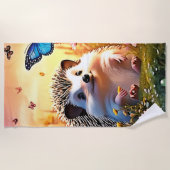 Butterfly Hedgehog Art Strandlaken (Voorkant)