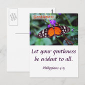 Butterfly - Heren Briefkaart (Voorkant / Achterkant)