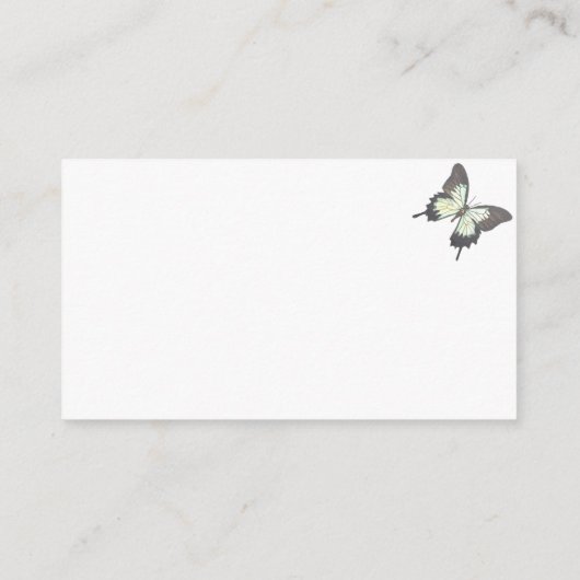 Butterfly Hoe groot is mama's buik Baby shower Informatiekaartje (Achterkant)