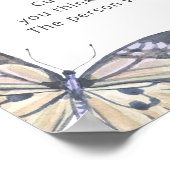 Butterfly Hoe groot is mama's buik Baby shower Poster (Hoek)
