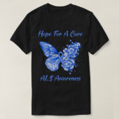 Butterfly hoopt op echte ALS-bewustwording T-shirt (Design voorkant)