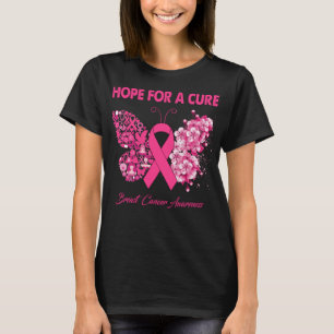 Butterfly hoopt op een echte borstkankerwarrior t-shirt