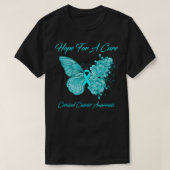 Butterfly hoopt op een echte cervicale kankerwaars t-shirt (Design voorkant)