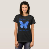Butterfly hoopt op een echte Huntington-ziekte T-shirt (Voorkant volledig)