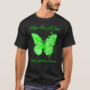 Butterfly hoopt op een kure Kabuki syndrome awaren T-shirt