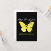 Butterfly hoopt op een kuur kaart (Voorkant / Achterkant in situ)