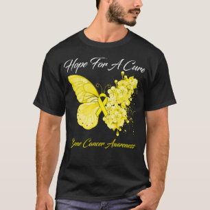Butterfly hoopt op een zuiver botkanker-bewustzijn t-shirt