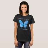 Butterfly hoopt op een zuiver diabetes-bewustzijn t-shirt (Voorkant volledig)