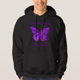 Butterfly hoopt op een zuiver epilepsiebewustzijn hoodie