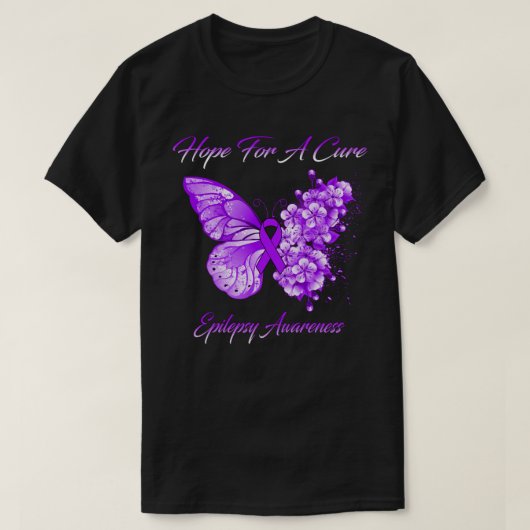 Butterfly hoopt op een zuiver epilepsiebewustzijn t-shirt (Design voorkant)