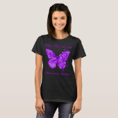 Butterfly hoopt op een zuiver kankerbewustzijn t-shirt (Voorkant volledig)