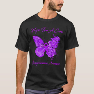 Butterfly hoopt op een zuiver Leiomyosarcoma-bewus T-shirt