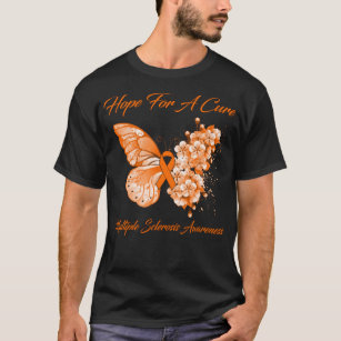 Butterfly hoopt op een zuiver multiple sclerose-be t-shirt