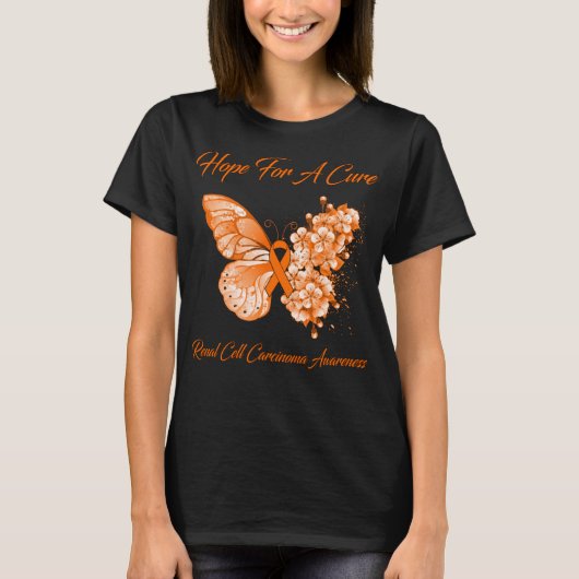 Butterfly hoopt op een zuiver niercelcarcinoom t-shirt (Voorkant)