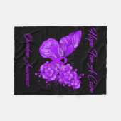 Butterfly hoopt op een zuiver overdosisbewustzijn fleece deken (Voorkant (Horizontaal))