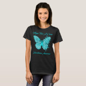 Butterfly hoopt op een zuiver scleroderma-bewustzi t-shirt (Voorkant volledig)