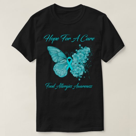 Butterfly hoopt op een zuiver voedselallergie-bewu t-shirt (Design voorkant)