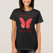 Butterfly hoopt op een zuivere stof die misbruik m t-shirt (Voorkant)