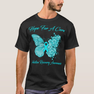 Butterfly Hope for a Cure Addication Recovery Awar T-shirt