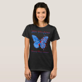 Butterfly Hope for a Cure Pulmonary Fibrosis T-shirt (Voorkant volledig)
