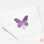 Butterfly Hope Ronde Sticker (Envelop)