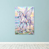  butterfly horse canvas afdruk (Insitu (Houten vloer))