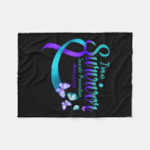 Butterfly i a Survivor Suicide Prevention Awarene Fleece Deken (Voorkant (Horizontaal))