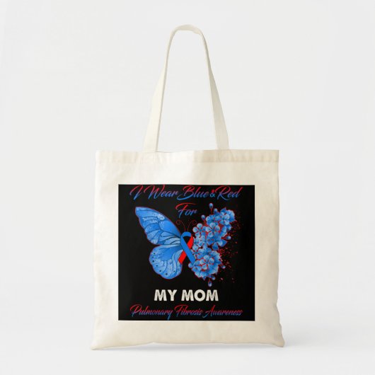 Butterfly I Draag blauw en rood voor mijn moeder p Tote Bag (Voorkant)