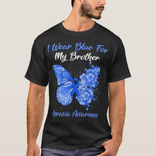 Butterfly I Draag blauw voor mijn Broer Apraxia Aw T-shirt