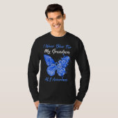 Butterfly I Draag blauw voor mijn kleinzoon als au T-shirt (Voorkant volledig)