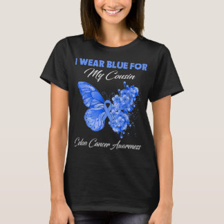 Butterfly I Draag blauw voor mijn neef-kleverkanke T-shirt
