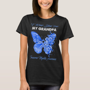 Butterfly I Draag blauw voor mijn opa transversale T-shirt