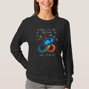 Butterfly I Draag blauw voor mijn zuster Autism Aw T-shirt