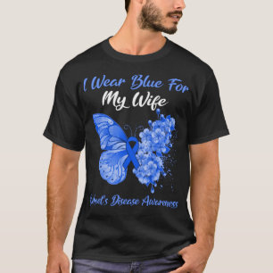 Butterfly I Draag Blue for My Son Charge Syndrome T-shirt