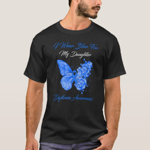 Butterfly I Draag Blue voor mijn dochter Dystonia T-shirt